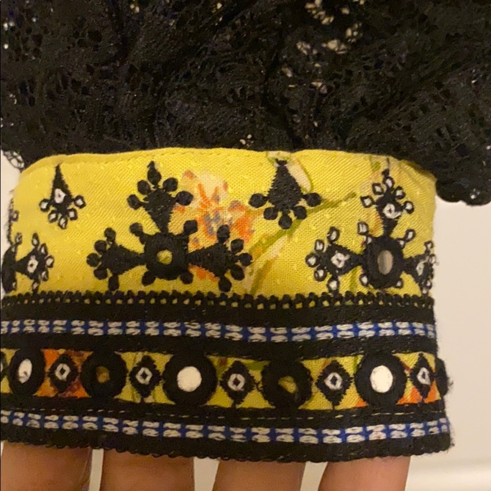 Free people bell sleeve lace shirt size M - Picture 2 of 5